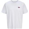 JACK & JONES Jjseattle Tee SS Crew Neck, Bianco, L Uomo