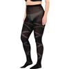 Ulla Popken Strumpfhose, Streifen Collant a Righe, Nero, 54-56 Donna