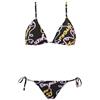 Emporio Armani Triangle And String Brazilian Logomania Bikini Set, Set di Bikini Donna, Multicolore (Black-Heart Logo Pr), XL