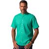 JP 1880 Camicia da Uomo, Mezza Manica, Misto Lino, Colletto Alto, vestibilità Moderna, Verde - frühlingsgrün, 5XL