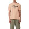 s.Oliver Maglietta in Cotone con Logo Stampato, Papaya, XL