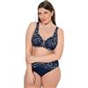 Ulla Popken - Reggiseno da Donna Taglie Forti, Taglie Forti, a Forma di Cuore, in Pizzo, Coppa B -F