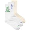 JACK & JONES Socks 3 Pack Jacfunny-Calze da Tennis, Confezione da 3, Bianco, Taglia Unica (Pacco da 3) Uomo