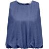 ONLY Onlcharis Life SL Balloon Top Wvn CC, Blu Jeans Scuro, L