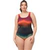 Ulla Popken Costume da Bagno Alice, Softline, Fire Batik 827773 Intero, Nero, 42-44 Donna