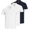 JACK & JONES Jjebasic Polo SS 3Pk MP Noos, Blazer Blu Marine, S (Pacco da 3) Uomo