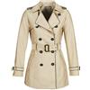 Morgan Trench con Bottoni E Cintura, Taglio Dritto, Colore Beige, Taglia 38