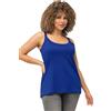 Ulla Popken Spaghetti da Donna, Girocollo, alla Moda, Senza Maniche, Blu Cobalto, 68-70 Plus