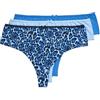 Ulla Popken Perizomi in Confezione da Tre con Fantasia Leopardata/Blu Blu Notte 46+ 848826139-46+