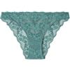 Women'secret Hipster Brief Spring Broderie Slip da Donna, Verde Grigio, XL
