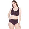 Ulla Popken Slip Midi in Microfibra con Pizzo Rosso UVA 46+ 811602844-46+