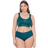 Ulla Popken Donna Taglie Grandi Taglie Forti Plus Size Bralette, Pizzo, Senza Ferretto, Coppa B - F