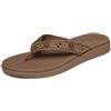 Skechers Meditation Luxe-Floral - Sandalo Piatto da Donna, con Strass, Marrone, Taglia 40