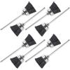Tofficu Spazzola Unghie 8pezzi per Pulizia Punte Fresa, Metallo e Setole | Accessori Unghie per Manicure, Uso Domestico DIY e Scuola di Nail Art, Nero, Pulizia Precisa