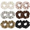 KZNKZN 12 elastici per capelli in seta, 6 colori, elastici per capelli in raso, per donne e ragazze, accessori per capelli morbidi