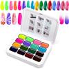 U-Shinein 16 Colors Gradient Painting Gel, French Manicure DIY, Palette A10 | 16-Color Gradient Painting Gel, For Ombre & Aura Nails, French Manicure Diy Kit, Long-Lasting, For Home & Salon, Palette A10