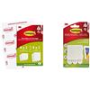 Command Strisce Appendi Quadri Adesive Medie e Grandi Bianche, Confezione da 8 Coppie di Strisce M e 8 L & Strisce Appendiquadri Piccole, Set di 8 Strisce Adesive Rimovibili per Appendere Quadri