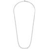 Uno de 50 Catena, collana lunga, lega di metallo, Fornitura di sfere, Placcato in argento sterling, Gioielli fatti a mano