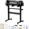 VEVOR Macchina da Taglio per Vinile, Larghezza di Alimentazione Max. 720 mm, Doppie Lame, Forza e Velocità Regolabili, Display LED, Stampante per Plotter da Taglio in Vinile con Software Signmaster