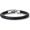 UNO DE 50 Bracciale in pelle cammello con dettaglio centrale placcato argento sterling, Grande, Argento, Nessuna pietra preziosa