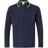 Velilla 105515 61/20 Polo Bicolore Manica Corta, Colore Blu Navy E Giallo Fluoro, Taglia XL