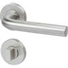 Yale Diana Maniglia con Rosetta per Bagno, Modello 35-S4DI-RRWC-88-3101, Acciaio Inox 304, Satinato, Regolabile, per Porte da Bagno, Facile Installazione