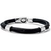 UNO DE 50 Bracciale rigido placcato in argento Sterling con finitura liscia e forma quadrata, Grande, Argento, Nessuna pietra preziosa
