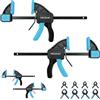 Cecotec Morsetti a Barra 12 Pezzi StrongComfort 740 Instant Evolution. Sgancio Rapido, Fino a 70kg Forza, Testa Easy-Click Bidirezionale, Acciaio Temprato, 8 Pinze, Lavora con una Massima Precisione