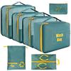 AiQInu Organizer Valigie 7 Pezzi Set,Waterproof Packing Cube Set Viaggio Organizer per i Vestiti,Scarpe,Intimo