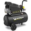 MICHELIN, Compressore d'Aria MX POP AIR 24-2 L, Serbatoio 24 Litri con ruote, Motore da 2 hp, Pressione Massima 8 bar, Portata d'Aria 195 l/min