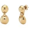 UNO DE 50 Orecchini placcati in oro 18k con 2 sfere | Gioiello artigianale | Made in Italy, Talla única, Oro giallo, Nessuna pietra preziosa