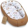 Totsy Baby Riduttore lettino neonato - 50x90cm nido baby nest antisoffoco culla pod cocoonababy confortevole cotone waffle babynest per neonati Marrone Di Cervo