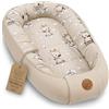 Totsy Baby Riduttore lettino neonato - 50x90cm nido baby nest antisoffoco culla pod cocoonababy confortevole cotone waffle babynest per neonati Giraffe