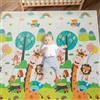 MAMIZO Tappetino da Gioco per Bambini, Tappeto Gioco Neonato, Tappeto Bambini Reversibile, Non Tossico, Fondo in Schiuma XPE, Pieghevole, Impermeabile, per Sviluppo Sensoriale, Giraffa (180 * 160cm)