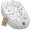 Totsy Baby Riduttore lettino neonato - 50x90cm nido baby nest antisoffoco culla pod cocoonababy confortevole cotone waffle babynest per neonati 1. Grigio Gufi