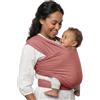Boba Wrap - Fascia Elastica Porta Bebè Neonato, Portabimbo Facile dalla nascita a 15kg (Dusty Pink)