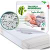MAMMAVAITRA Traversa Impermeabile in Bambù Lavabile - 80 x 180 cm - Traversa Letto Anziani Lavabile