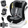 KIDIZ® Seggiolino auto per bambini Seggiolino auto per neonati Seggiolino auto per bambini Isofix Top Tether Girevole a 360° Gruppo 0/1/2/3 dalla nascita 0-36kg, nero
