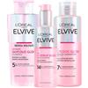 L'Oreal Paris L'Oréal Paris Elvive Glycolic Gloss Siero Senza Risciacquo da 150ml + Shampoo da 200ml + Trattamento Laminazione 5 minuti da 200ml Set Capelli Spenti Porosi Lucentezza Intensa e Duratura - 3 Flaconi