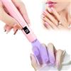 URAQT Mini Lampada LED Unghie, 3W Mini Lampada UV LED Unghie Mini Lampada Unghie, Asciuga Unghie Sciugatura Rapida con Display Digitale, USB Ricaricabile e Portatile(Rosa)