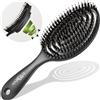 marQus Spazzola Setole Cinghiale - Districante professionale con doppia molla a spirale, ideale per ogni tipo di capelli. Naturali, garantisce una cura delicata e risultati perfetti