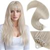 LaaVoo Extension Capelli Veri Microring Biondo Platino 50g