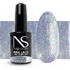 Nail Store Smalto Semipermanente Glitter Indaco 15ml - Smalto Gel Unghie Colorato Professionale - Brillantezza Estrema e Lunga Durata - Coprenza Perfetta - UV/LED Made in Italy