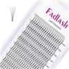 FADLASH Extension Ciglia Ciuffetti 3D 0,10mm Curva D Mix 8-14mm Ciglia Finte a Ciuffetti Premade Fans Lashes Cluster (scatola bianca)