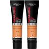 L'Oreal Paris L'Oréal Paris Infaillible Fondotinta Liquido 32H Matte Cover SPF 25 Waterproof Traspirante Coprente Idratante Lunga Tenuta Formula Leggera con 4% Niacinamide Colore 310 Warm Undertone - 2 Flaconi 30ml