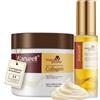 Karseell MACA CARE SYSTEM Set Riparazione Capelli Professionale Maschera Collagene 100ml + Olio di Argan 50ml Cocco Karité Capelli Secchi Danneggiati Idratante Nutriente Anticrespo Effetto Specchio