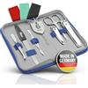 marQus Solingen Set per Manicure da Uomo e Donna - Kit Professionale da 6 Pezzi. Include Forbicine e strumenti per Mani e Piedi con Custodia da Viaggio. Ideale per una cura precisa ed elegante delle Unghie