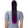 CAISHA 60cm Posticcio Per Capelli Hailey Con 2 Nastri Coda Di Cavallo Voluminoso Capelli Finti Liscio Nero Viola Mix HCB4