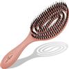 marQus Spazzola Capelli Setole Cinghiale - Districante professionale con doppia molla a spirale, ideale per ogni chioma. Naturale, garantisce una cura delicata e risultati perfetti