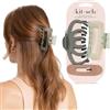 Kitsch Fermagli per capelli Kitsch grandi assortiti per donne, fermagli a forma aperta per capelli spessi e grandi fermagli a polpo per ragazze adolescenti, confezione da 3 - Regali di San Valentino.